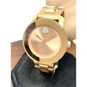 Movado Women's Watch 3600086 Bold Swiss Quartz Rose Gold Stainless Steel 36mm